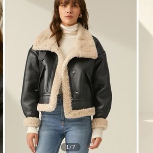 COPY - Sherpa lined shearling leather jacket